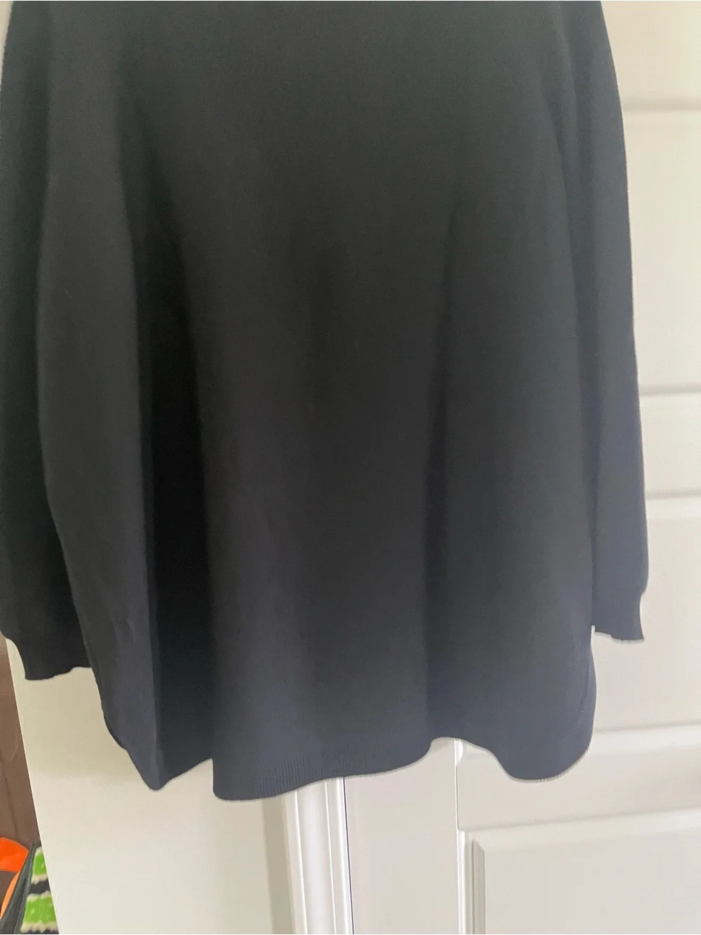 Cyrus Black Ribbed Long-Sleeve Knit Pullover